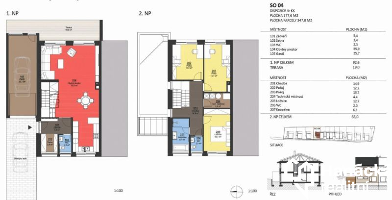 Prodej novostavby rodinného domu 4+kk u Přerova
