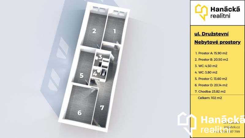 Prodej nebytových prostor v Olomouci, ul. Družební
