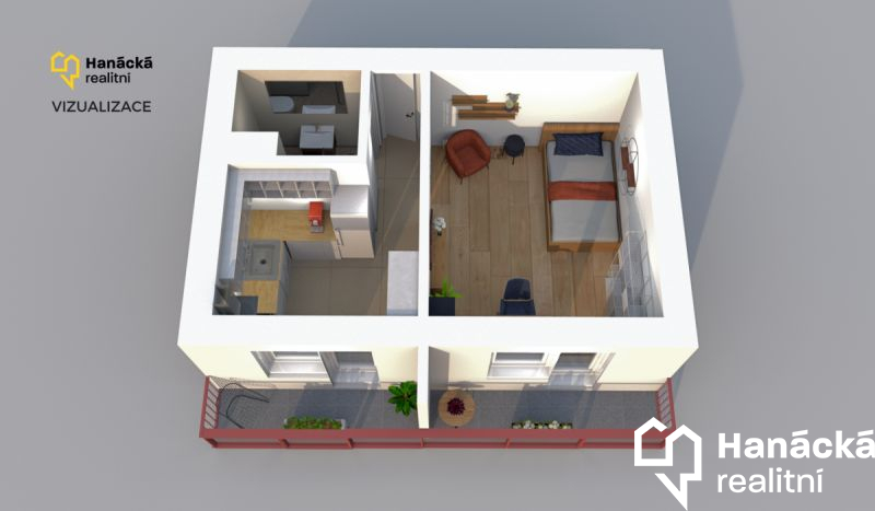 Prodej bytu 1+1 v Olomouci, ul. Hraniční