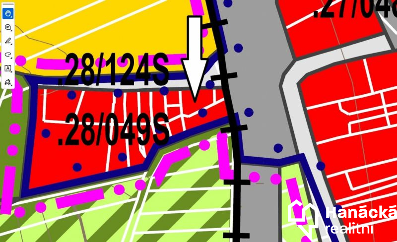 Prodej stavebního pozemku v Olomouci, 298 m2, ulice Božkova