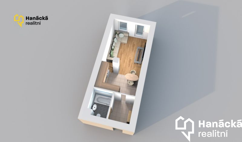 Pronájem bytu 1+kk v Prostějově.