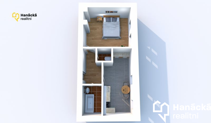 Prodej cihlového bytu o dispozici 1+1 v Olomouci