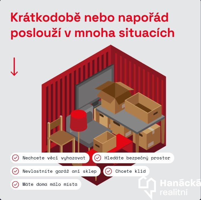 Pronájem skladovacích boxů v Olomouci - areál Nová