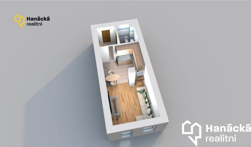 Pronájem bytu 1+kk v Prostějově.