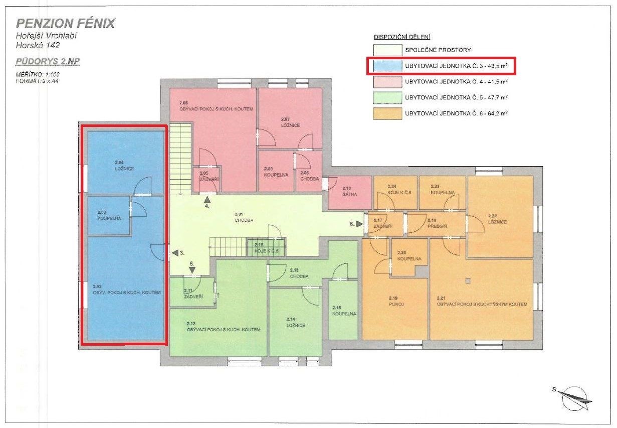 umístění bytu v domě