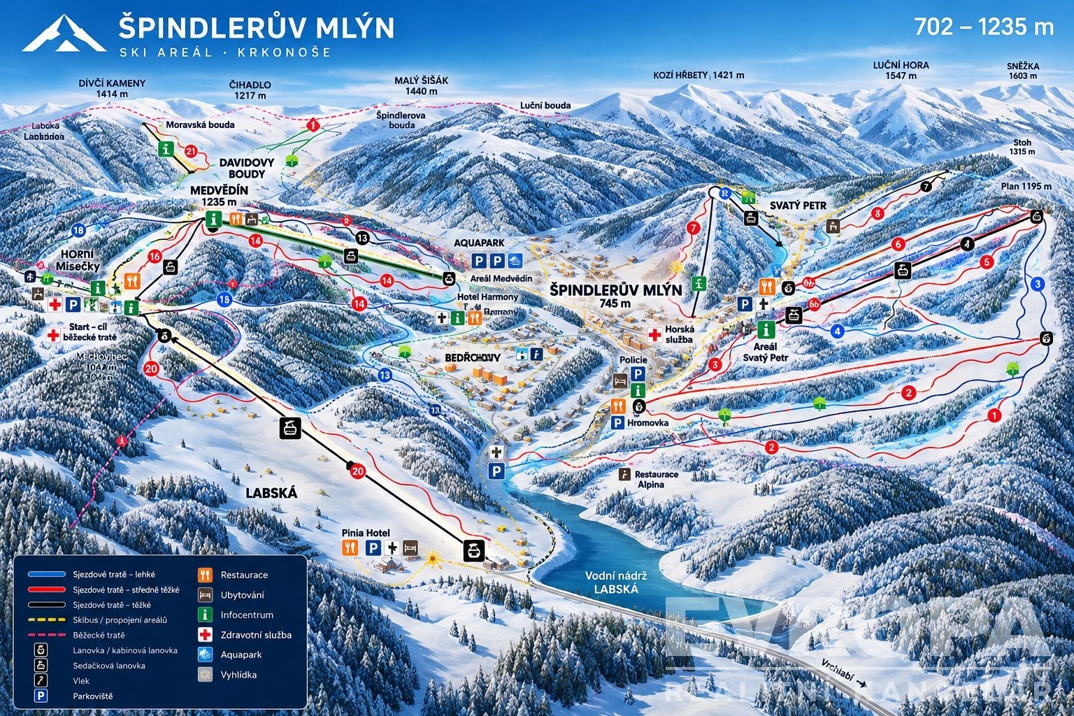 Mapa sjezdovek