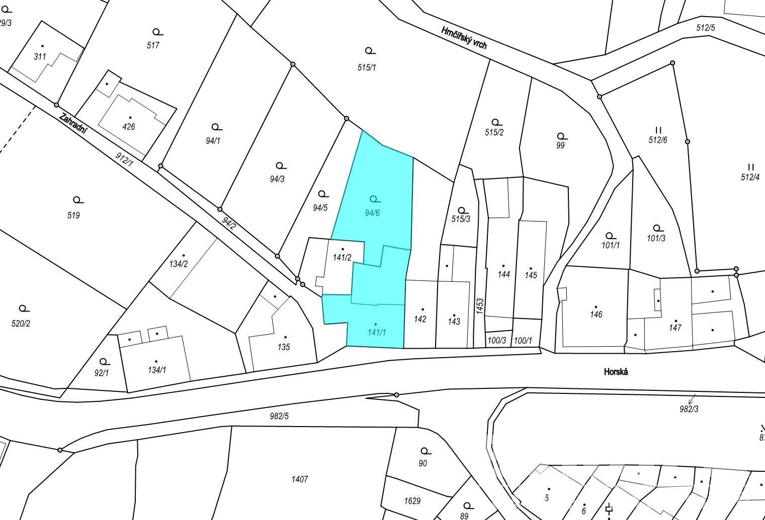 mapa katastr