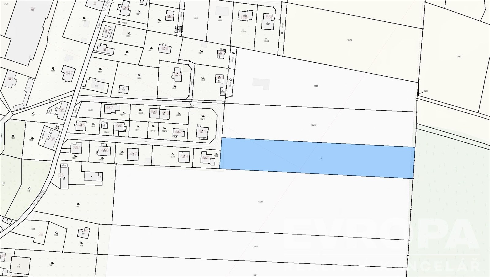 katastrální mapa