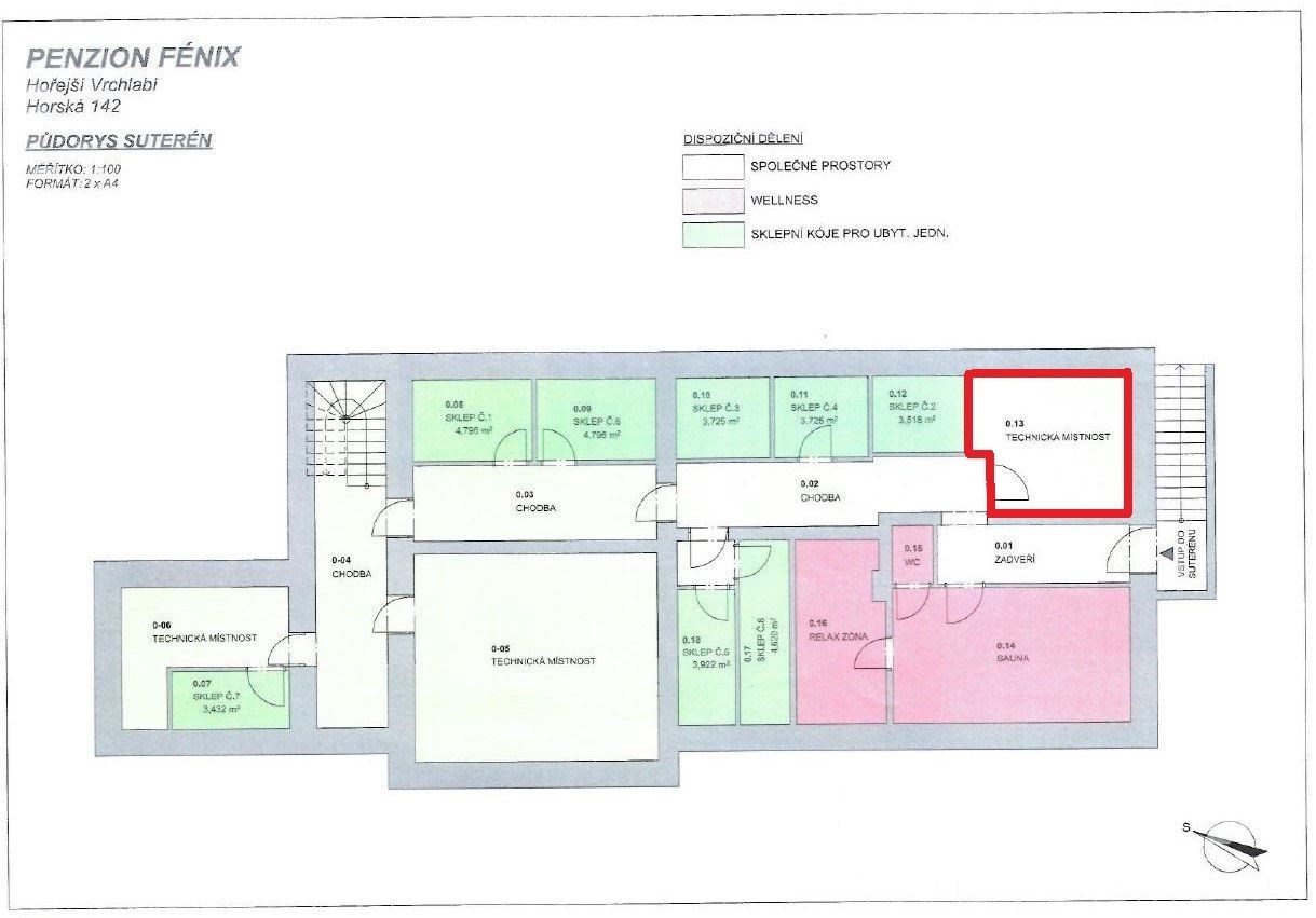 umístění sklepa v domě