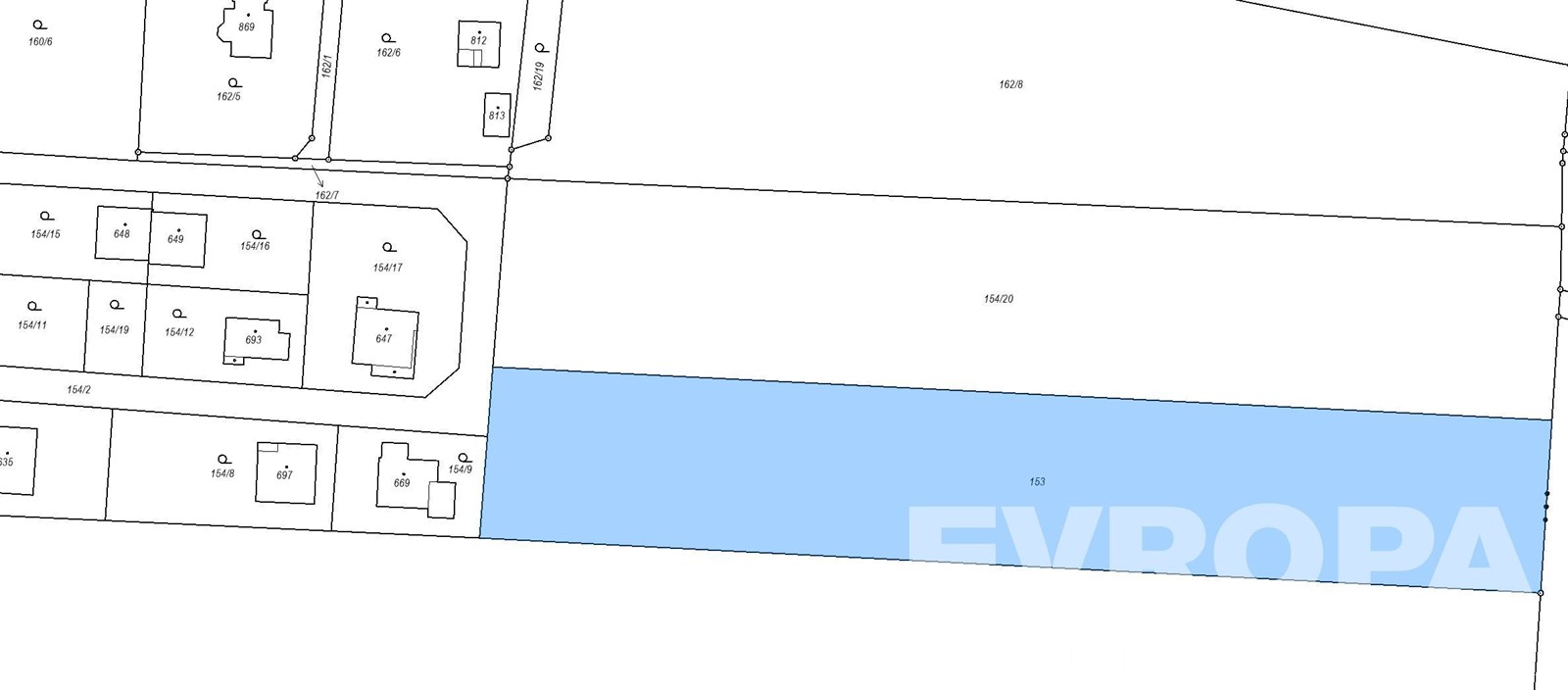 katastrální mapa - detail