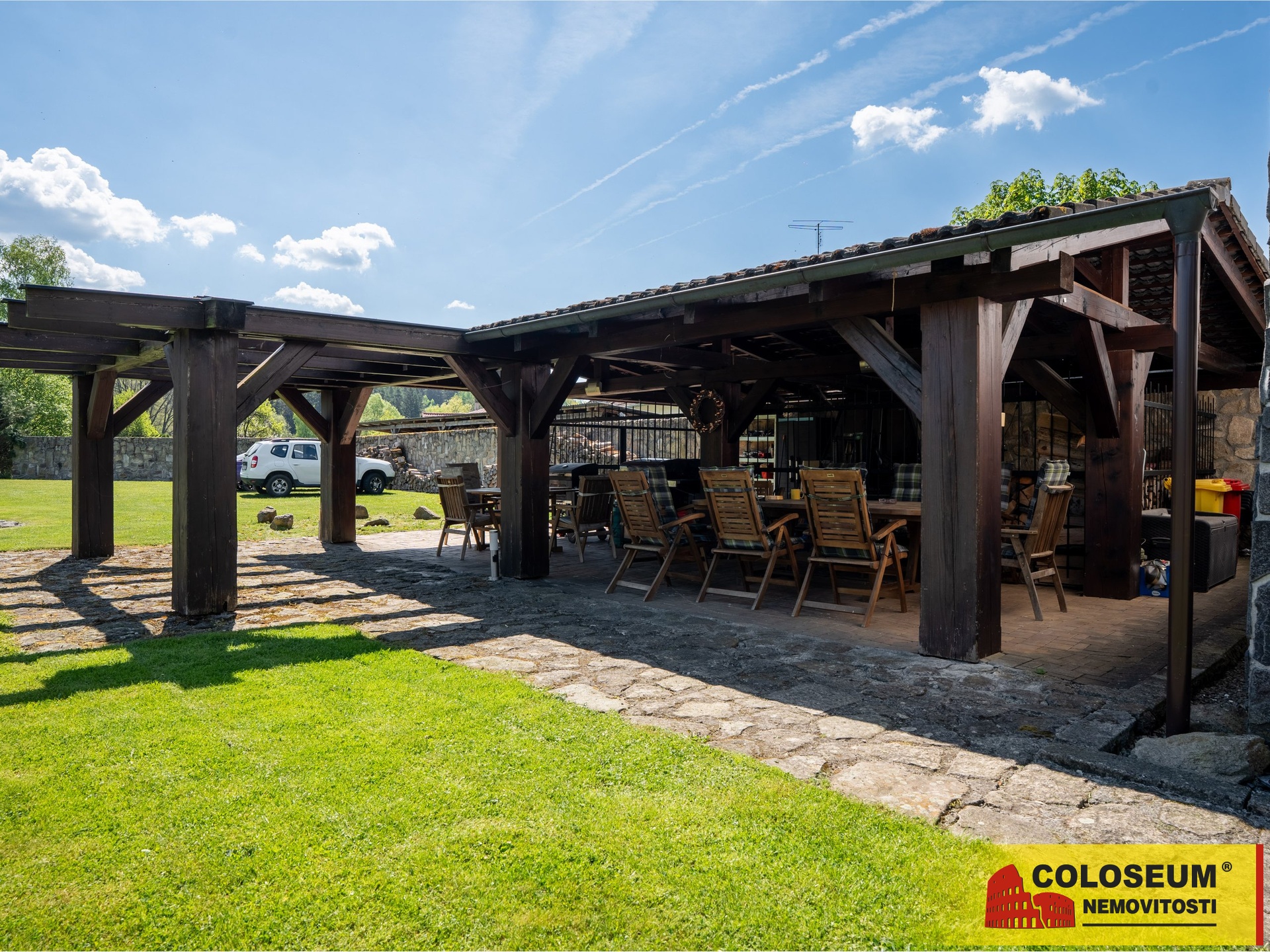 Pergola s posezením – Blažejov – Oldřiš – prodej domu