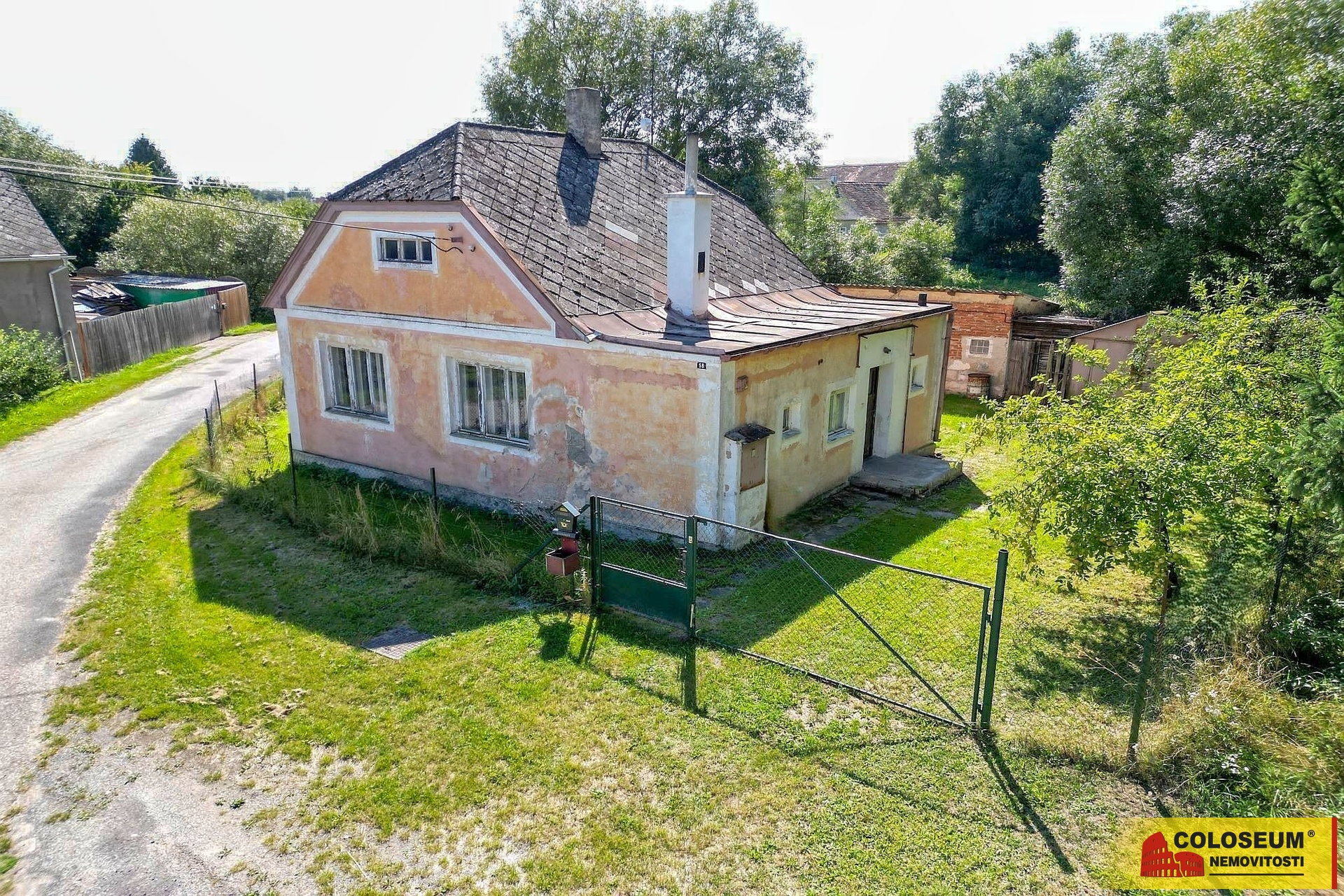 Pohled na dům – Dešná - Rancířov – prodej chalupy