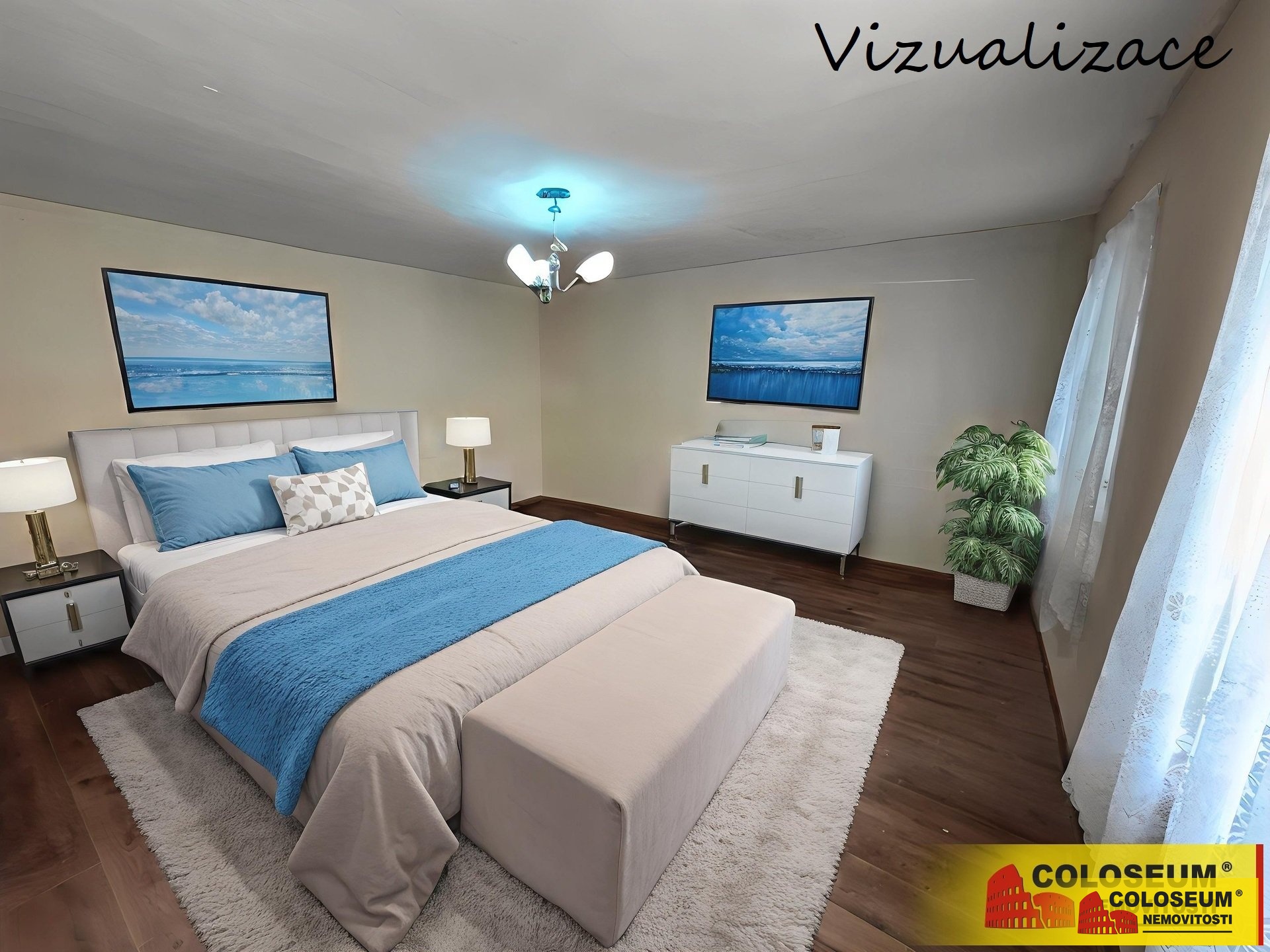 Vizualizace  ložnice - Moravská Třebová - prodej c