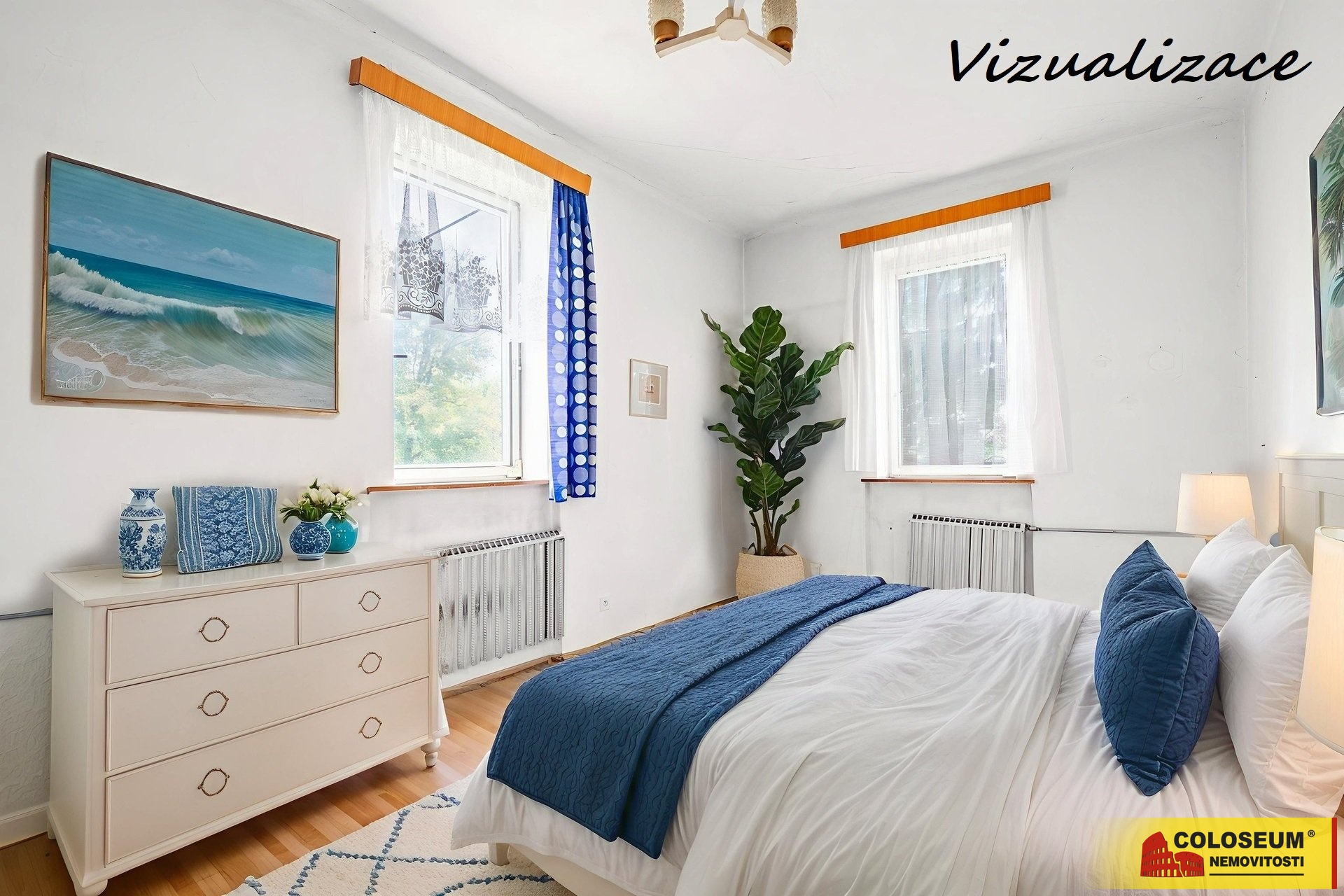 Vizualizace ložnice - Uherský Brod - prodej rodinn