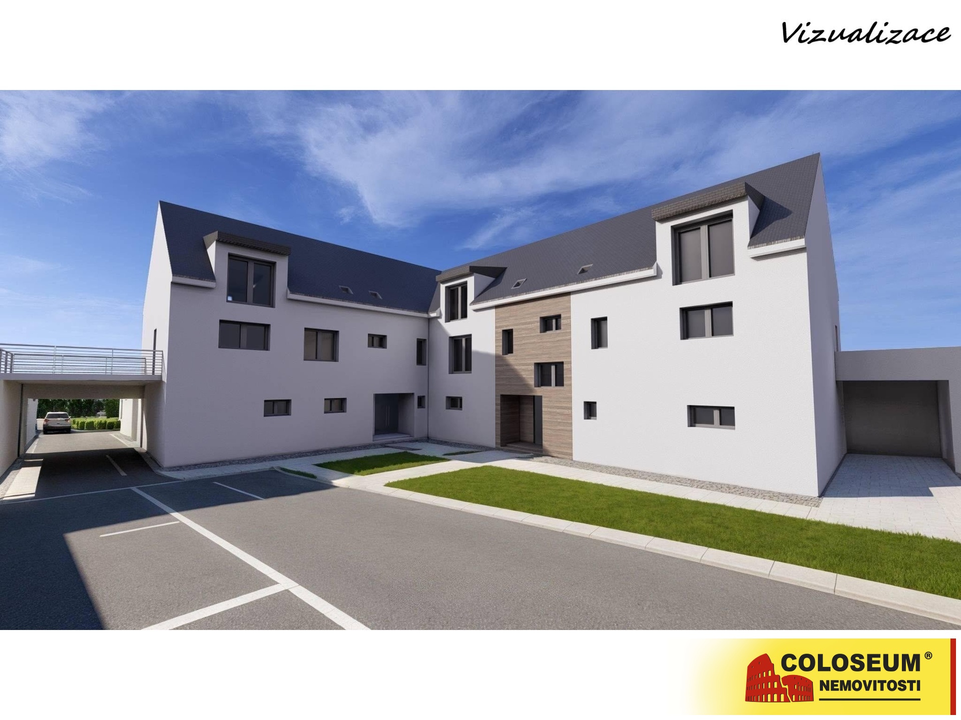Vizualizace bytového domu - Hrušovany nad Jevišovkou - prodej bytu 
