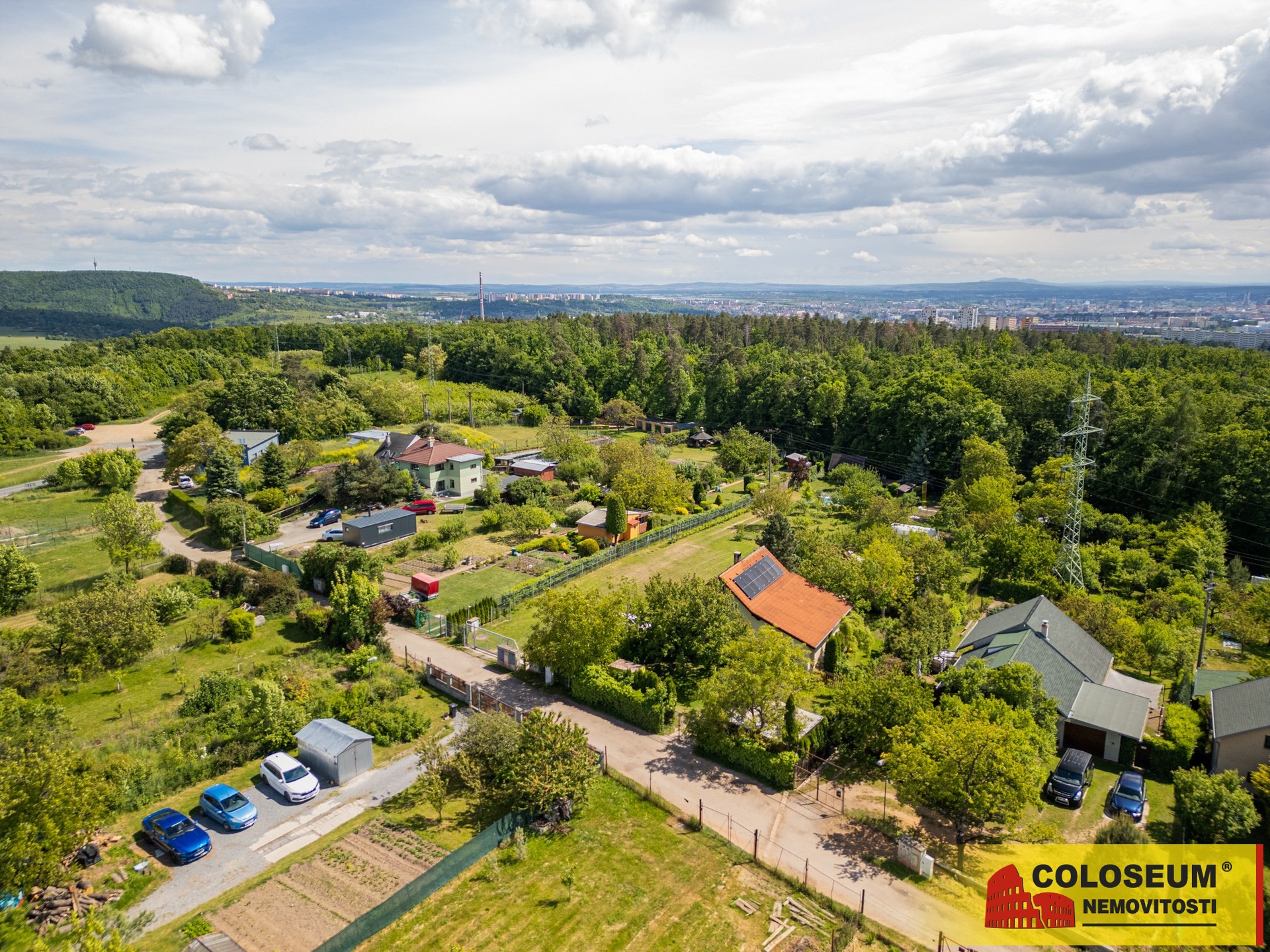 Pohled z dronu - Soběšice - prodej pozemku