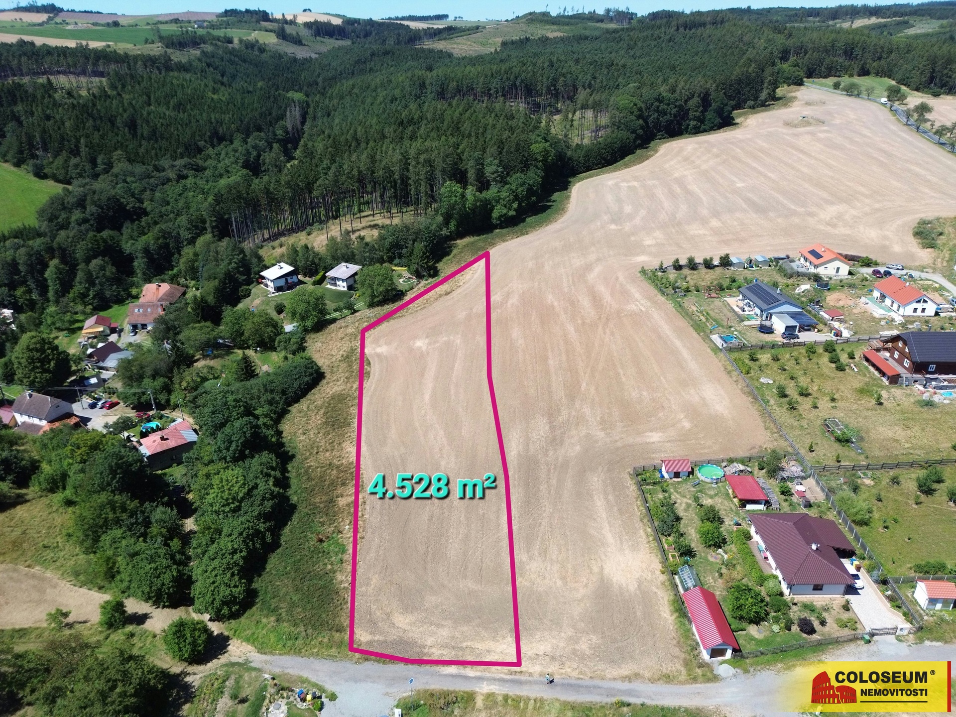 Pozemek 4.528 m2 vyznačeno - Štěchov - prodej poze