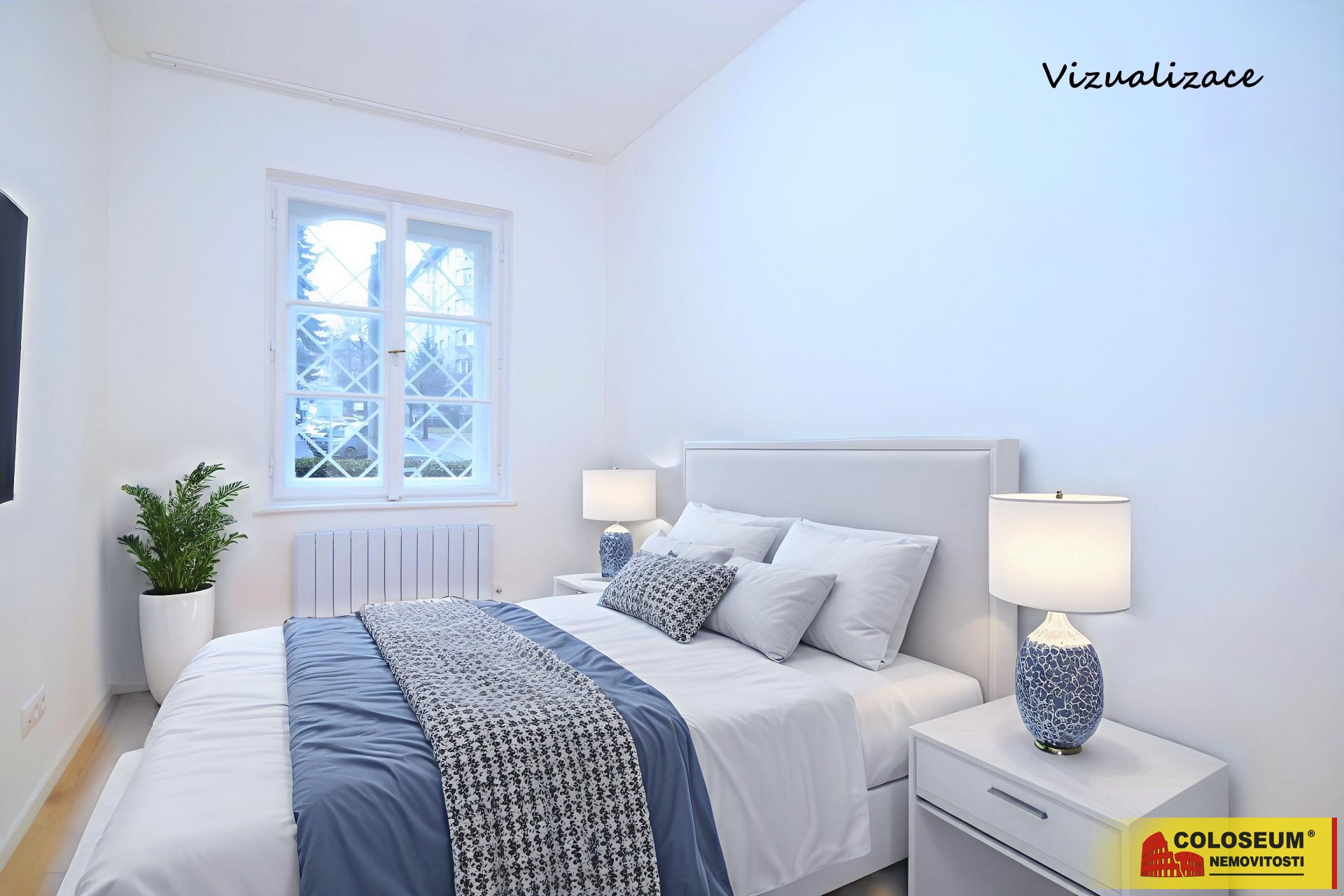 Vizualizace ložnice - Brno - Zábrdovice - pronájem