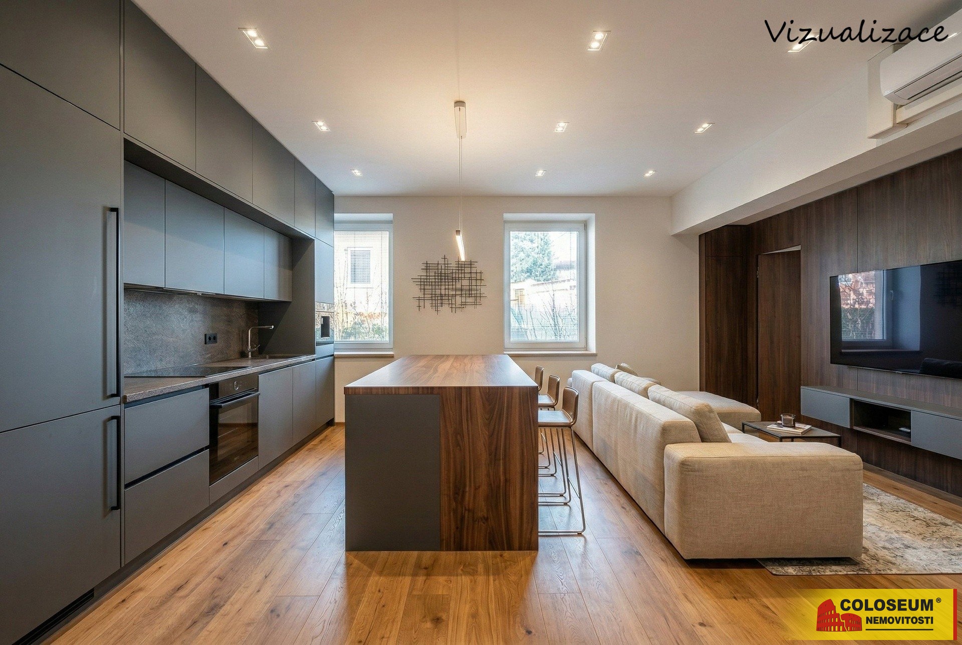 Vizualizace kuchyně - Zastávka u Brna - prodej byt