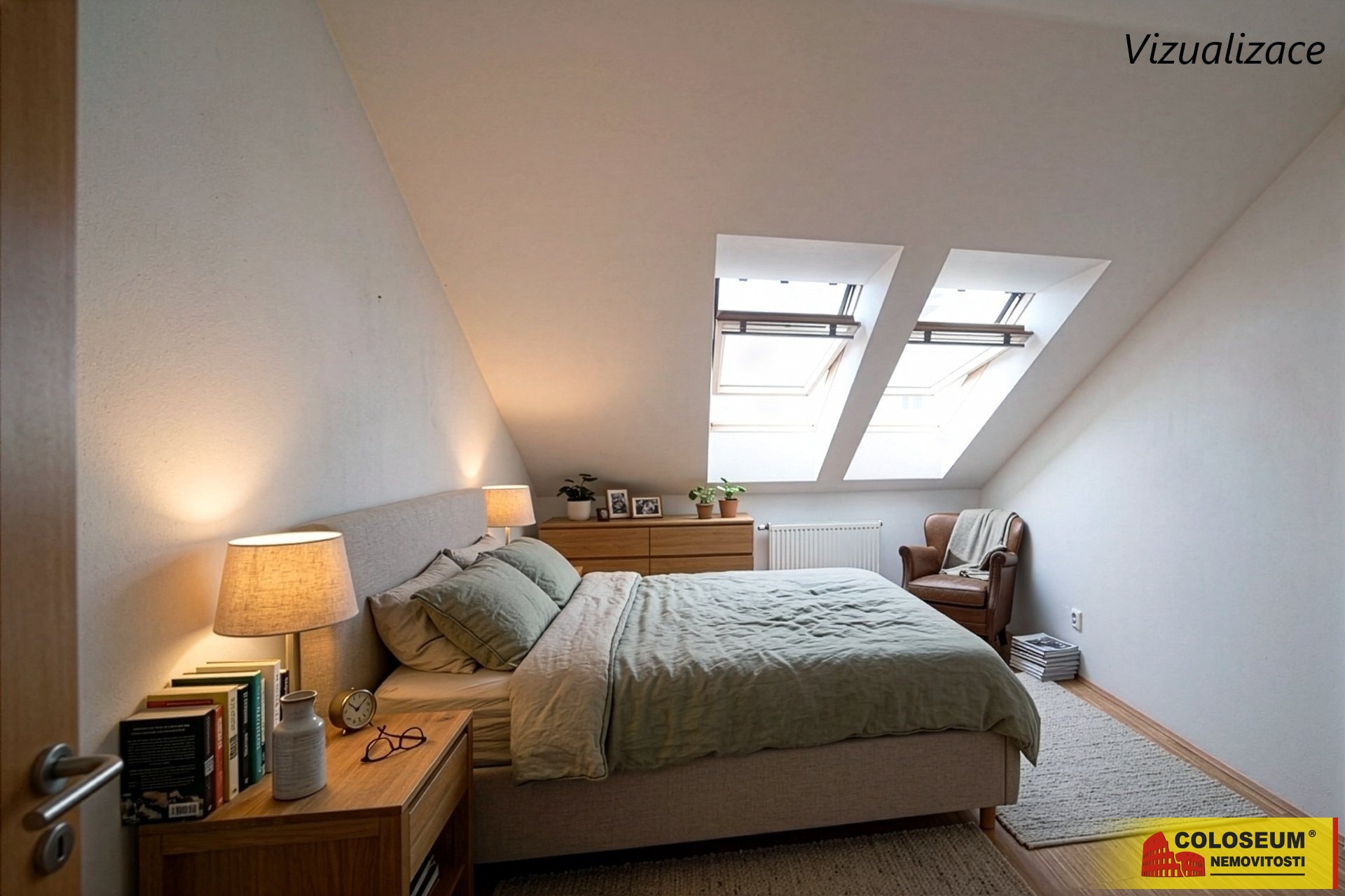 Vizualizace ložnice - Brno - Černovice - prodej by