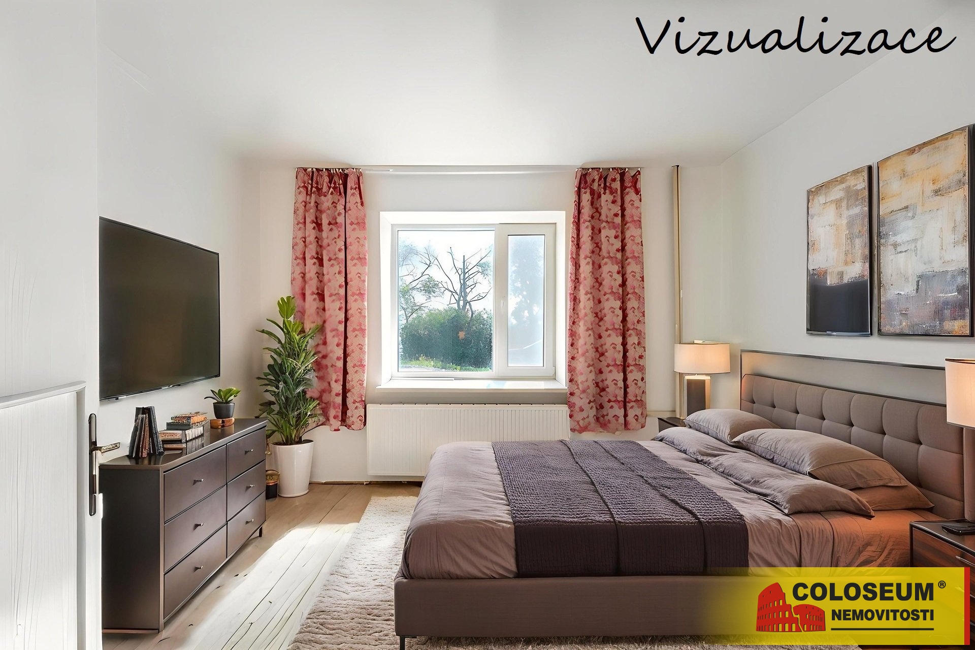 Vizualizace ložnice – Vísky u Letovic – prodej domu