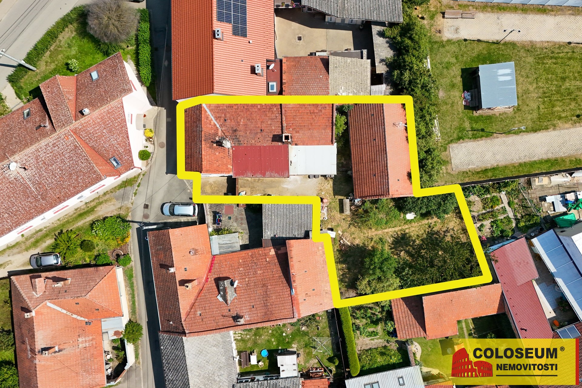 Pohled z dronu – Lhota Rapotina – prodej domu