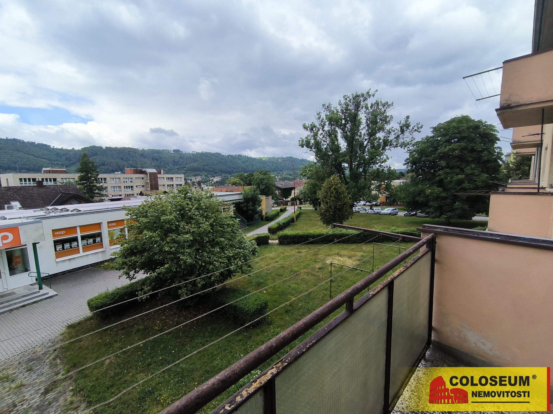 Pohled z balkónu – Blansko – prodej bytu