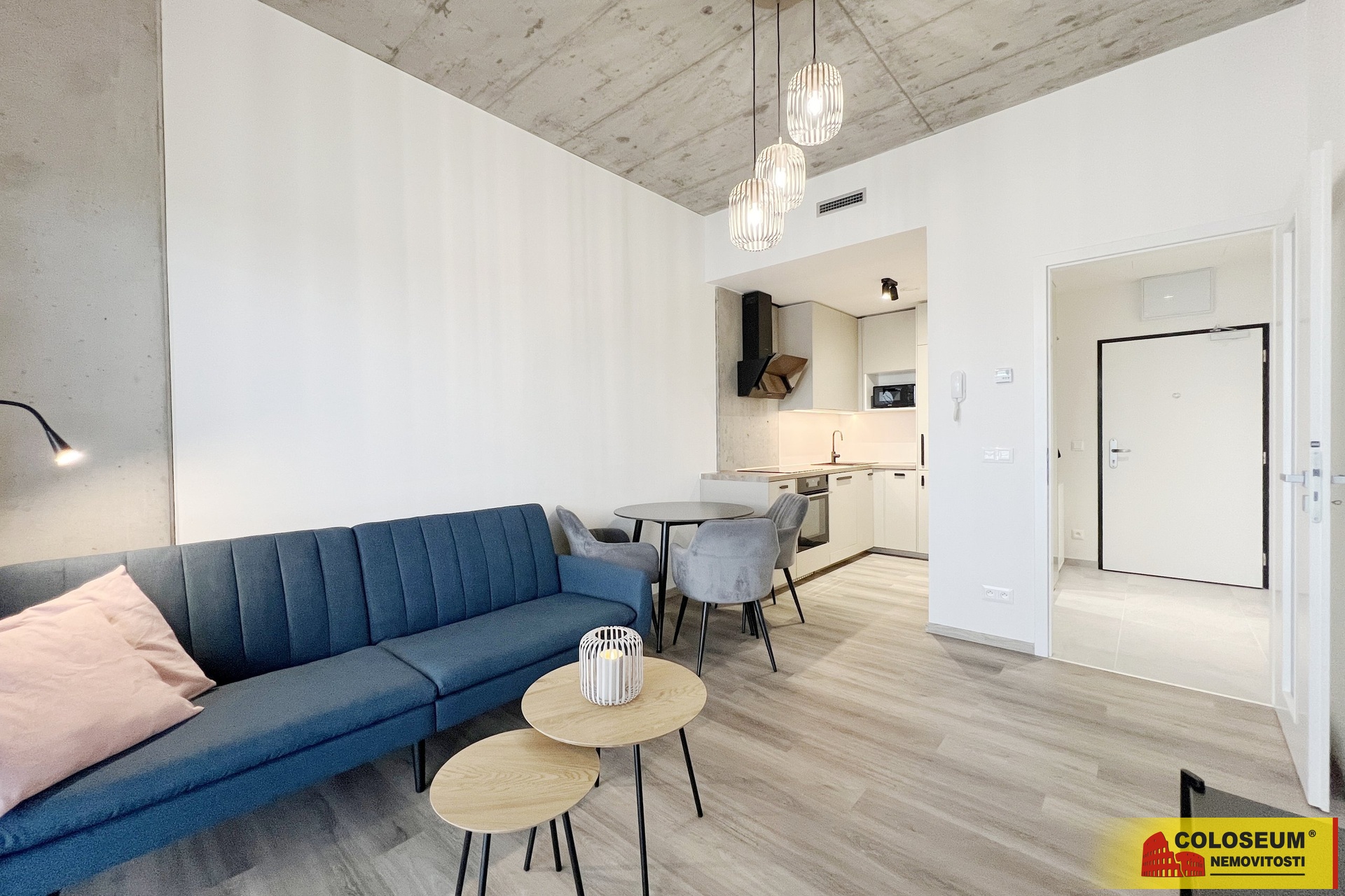 Obývací pokoj s kuchyňským koutem – Brno – Horní Heršpice – pronájem bytu