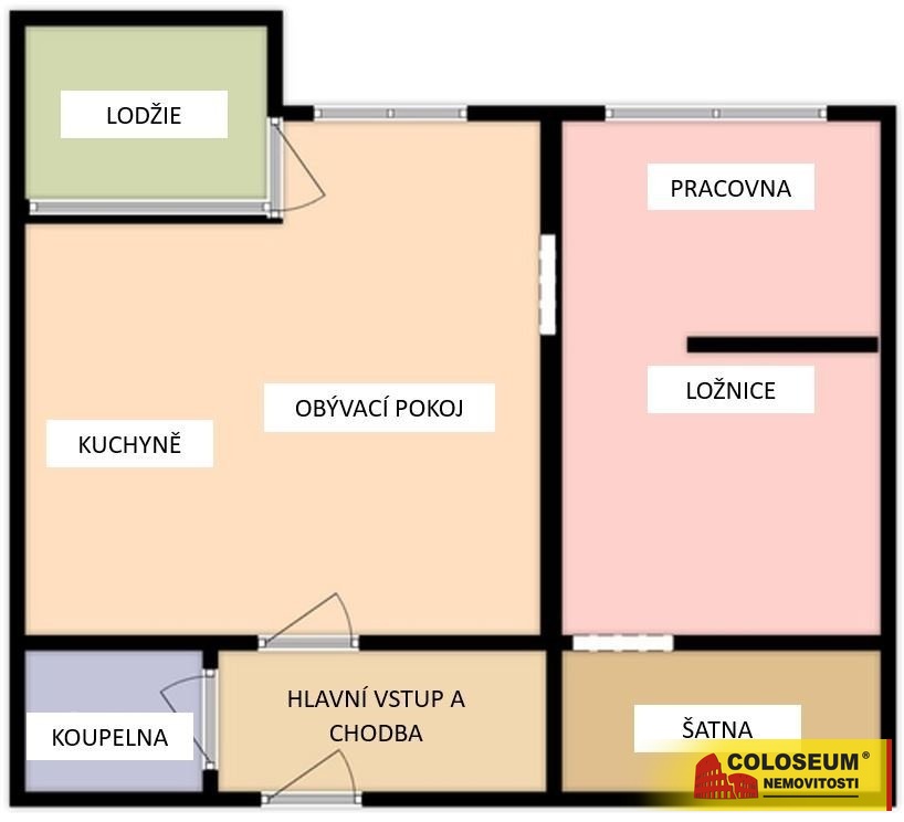 Půdorys – Brno – Bystrc – pronájem bytu