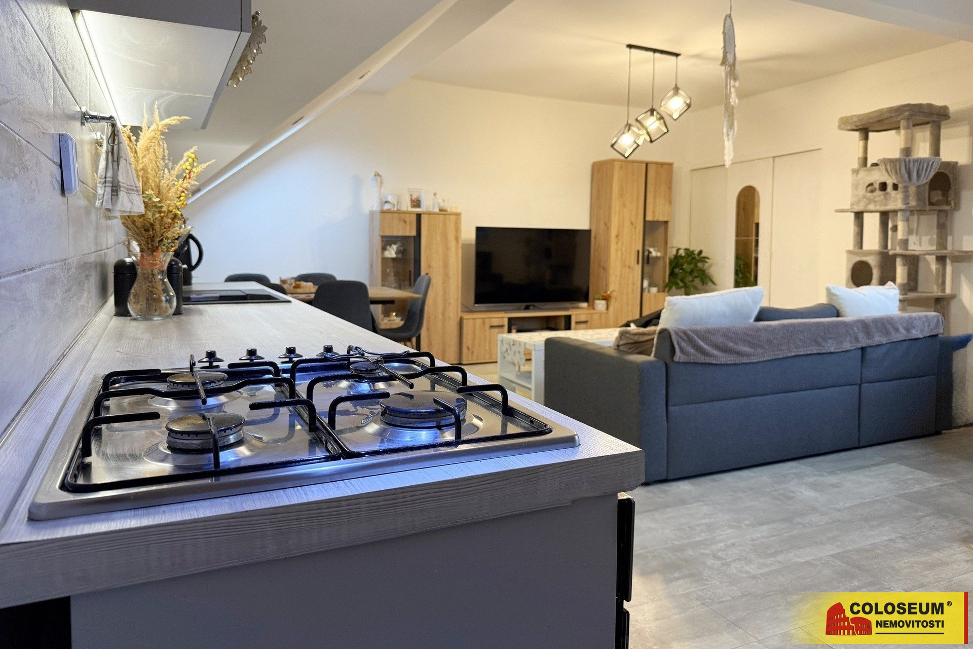 Prostorný obývací pokoj - Rudoltice - prodej bytu 