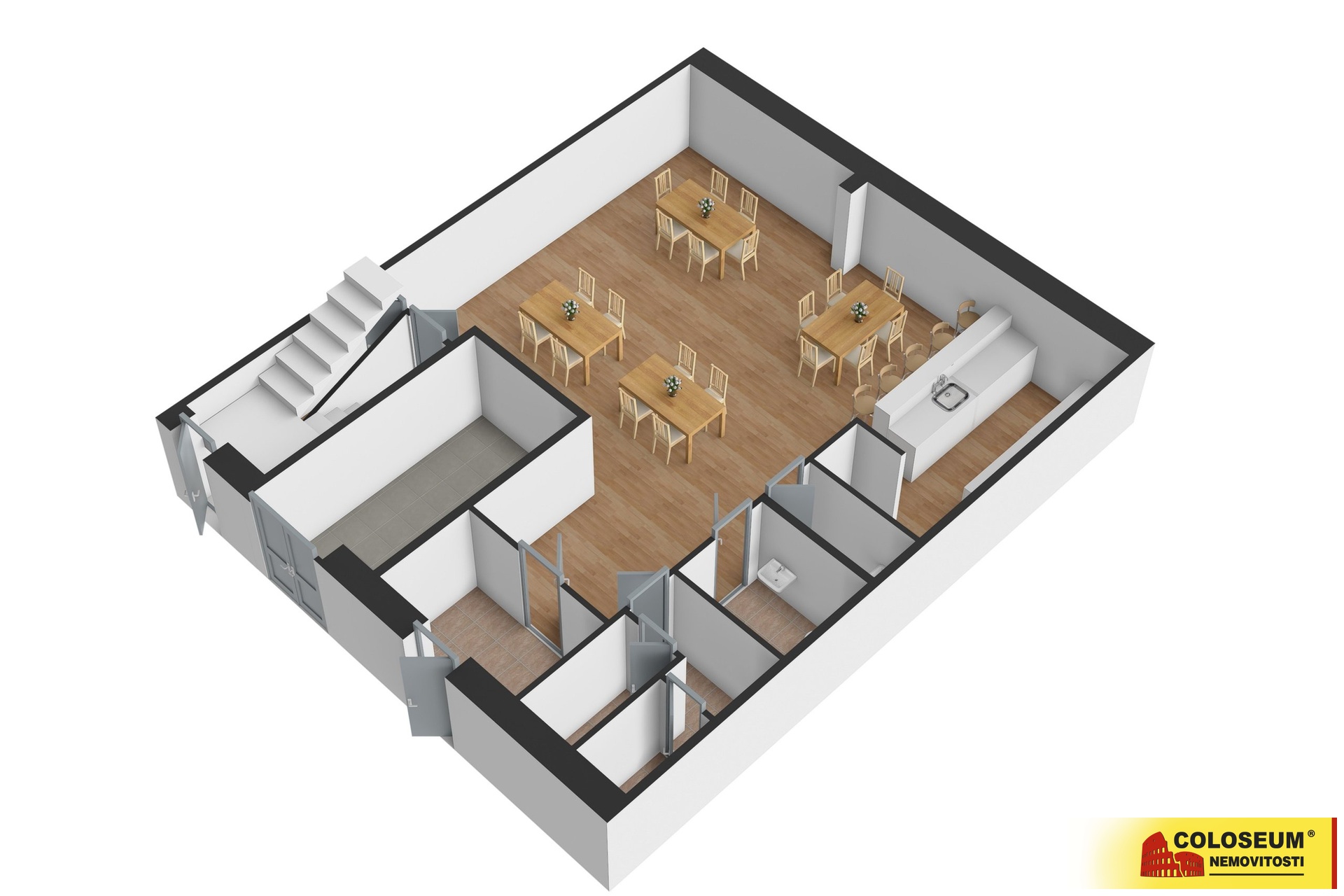 Půdorys přízemí - Hodonín - pronájem komerce