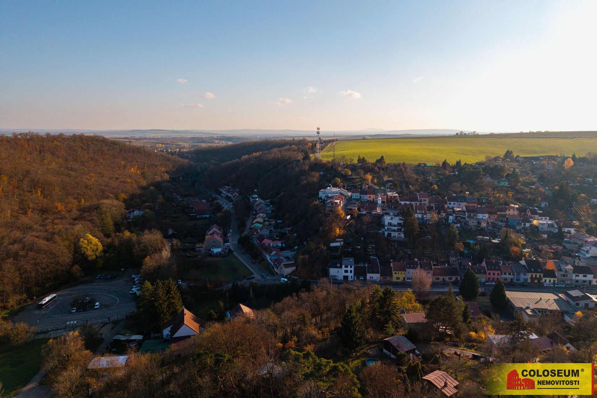 Pohled z dronu – Brno – prodej louky