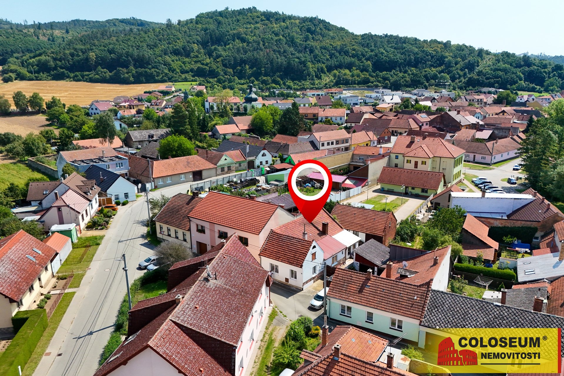Pohled z dronu – Lhota Rapotina – prodej domu