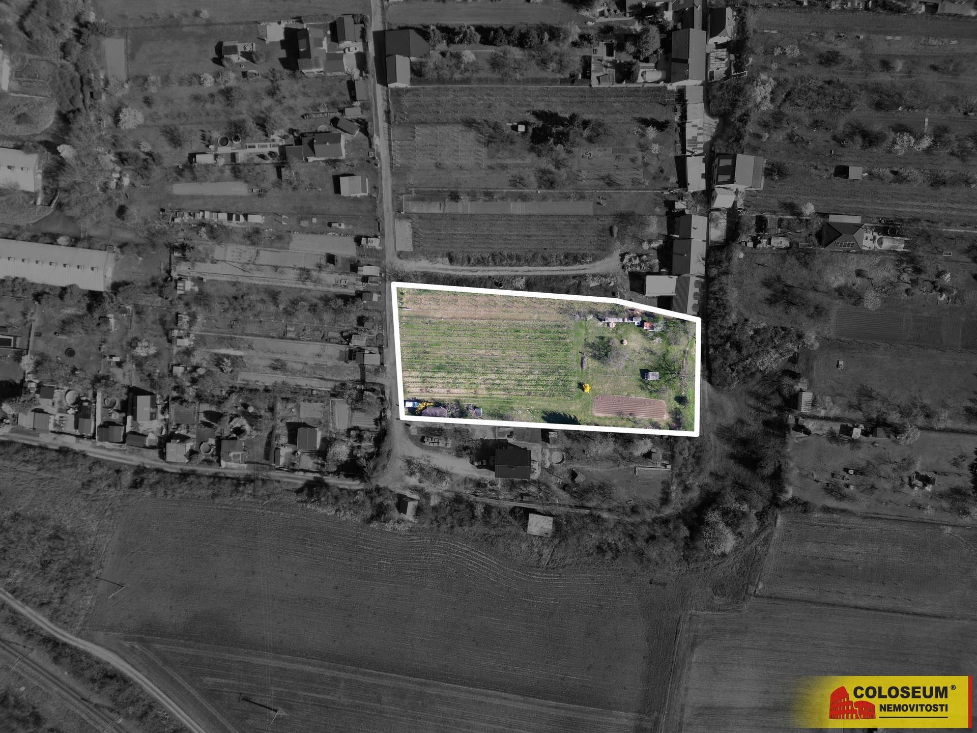 Celkový pohled - Sedlešovice - prodej pozemku