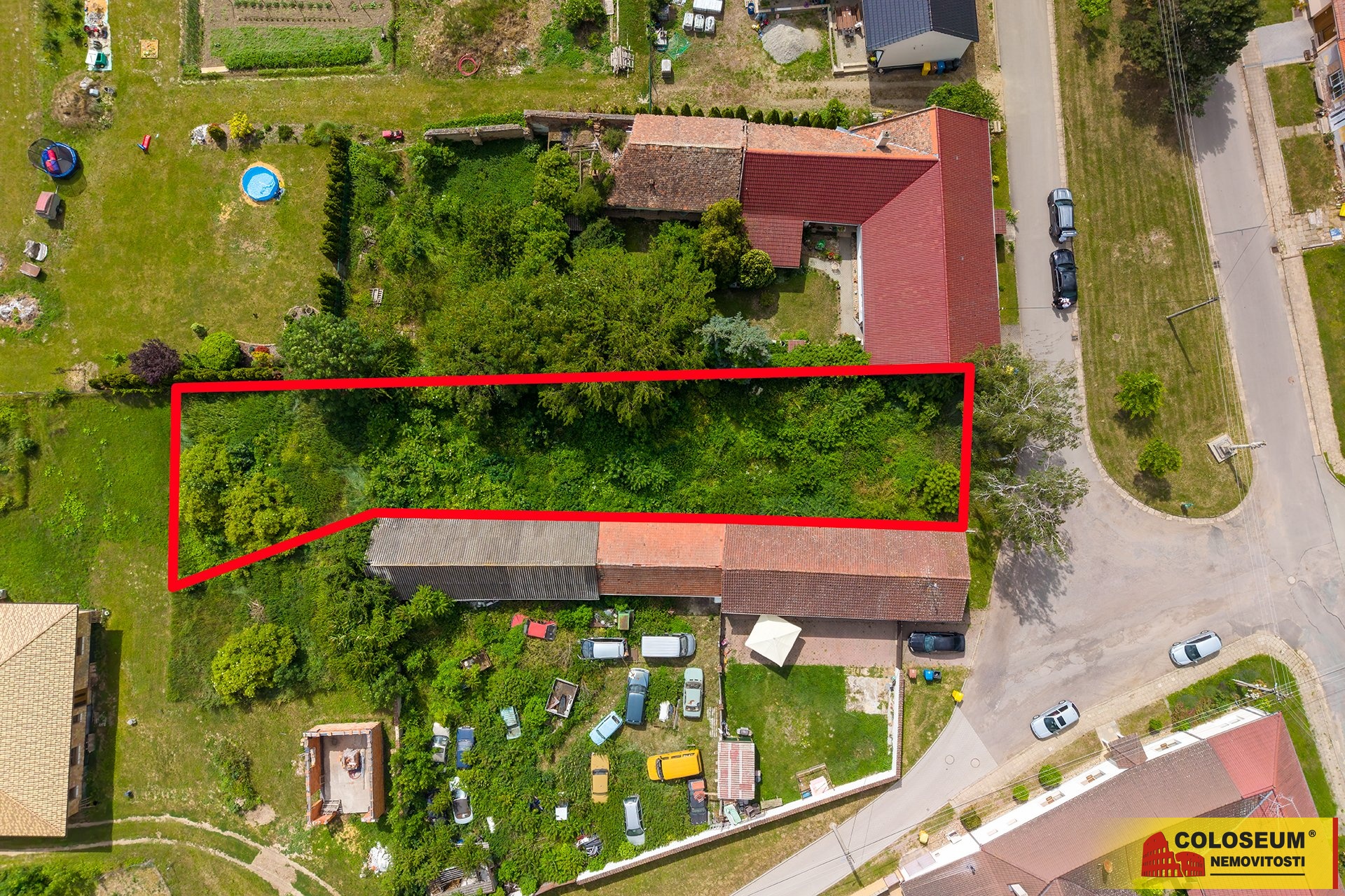Pohled z dronu - Dyjákovice - prodej pozemku