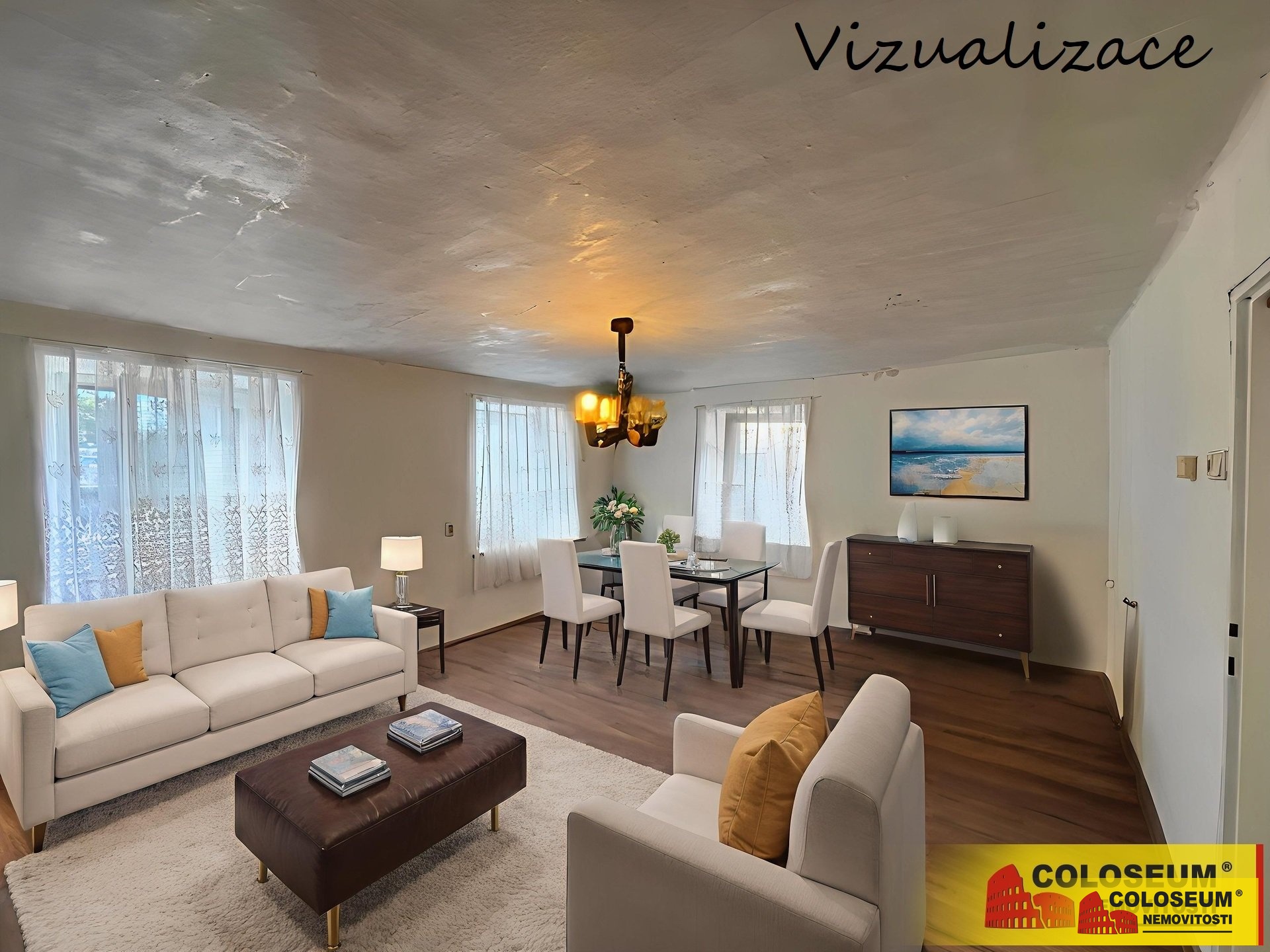 Vizualizace obývací pokoj – Moravská Třebová – pro