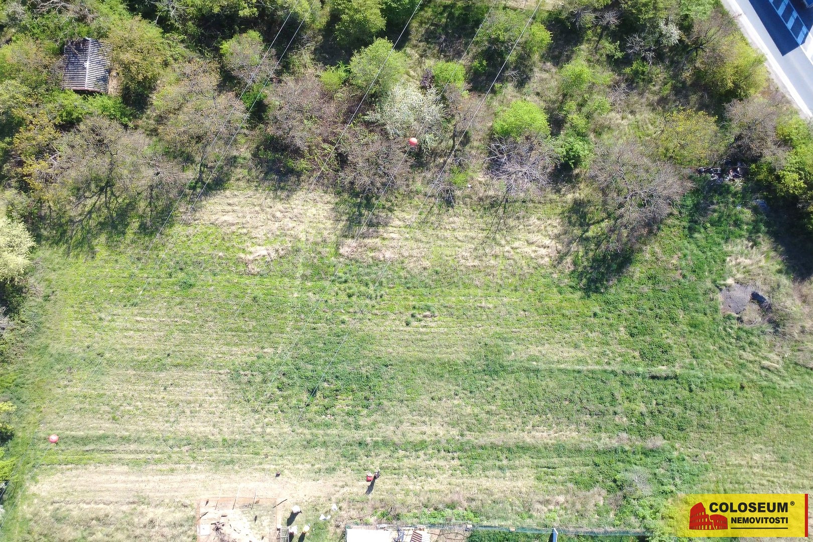Pohled z dronu – Brno - Modřice – prodej zahrady