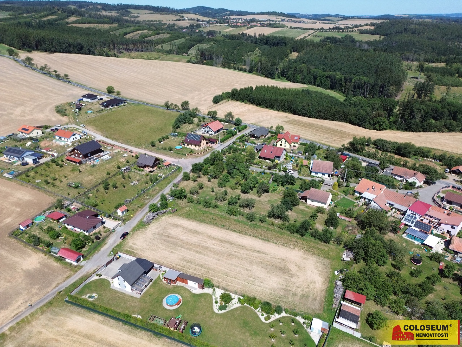 Příjezd k pozemkům - Štěchov - prodej pozemku