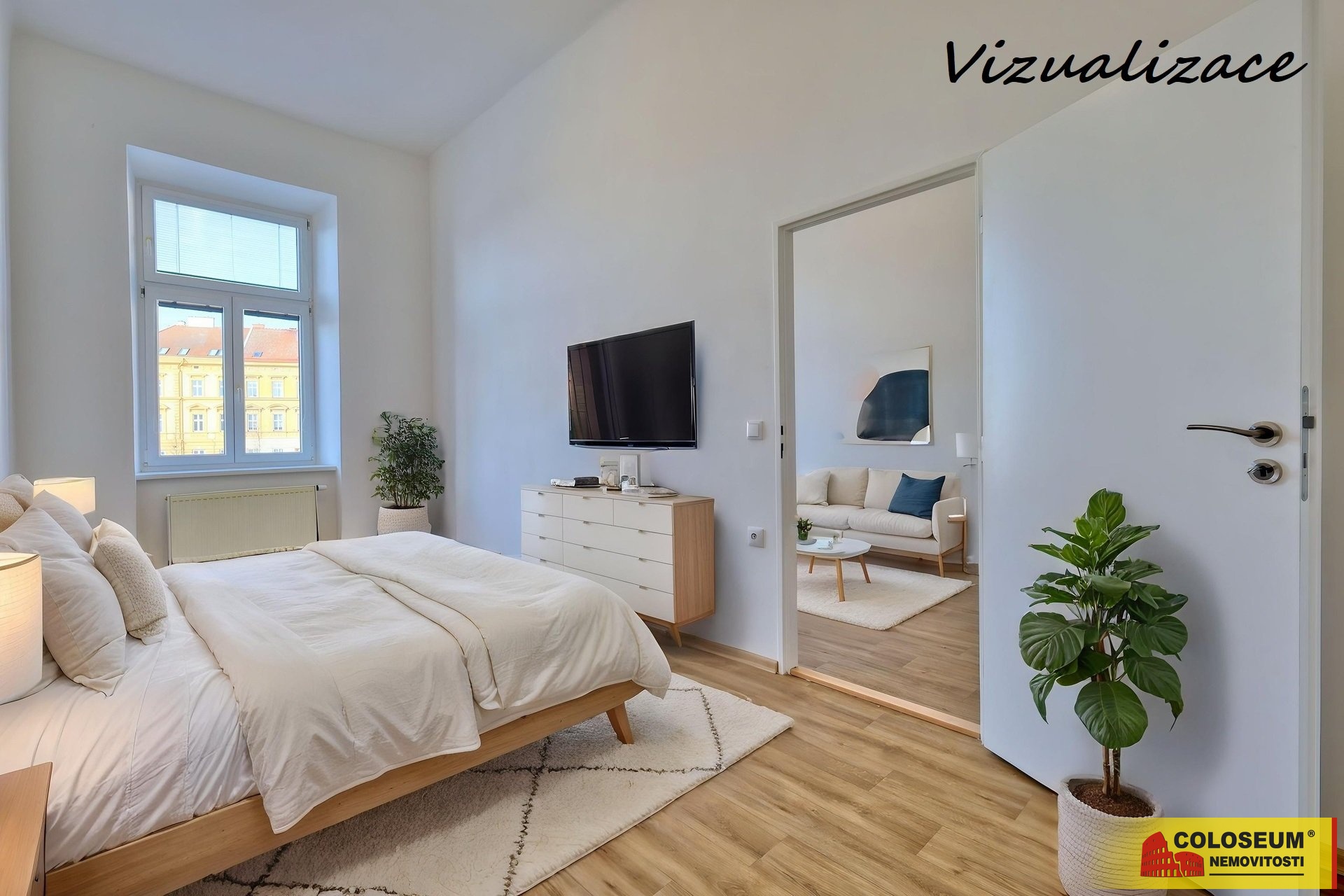 Vizualizace pokoj – Znojmo – pronájem bytu