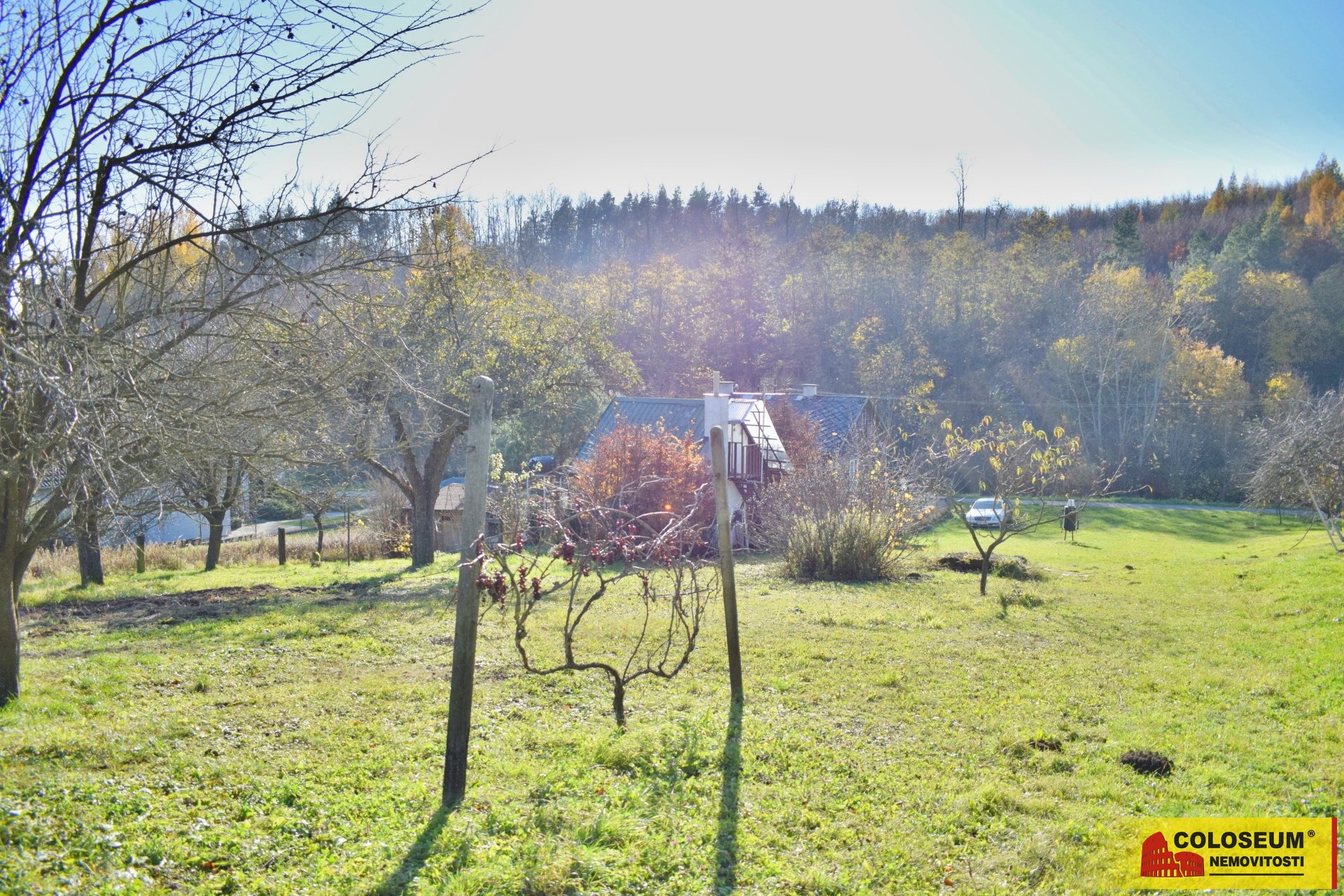 Pohled na pozemek - Lovčice - prodej pozemku