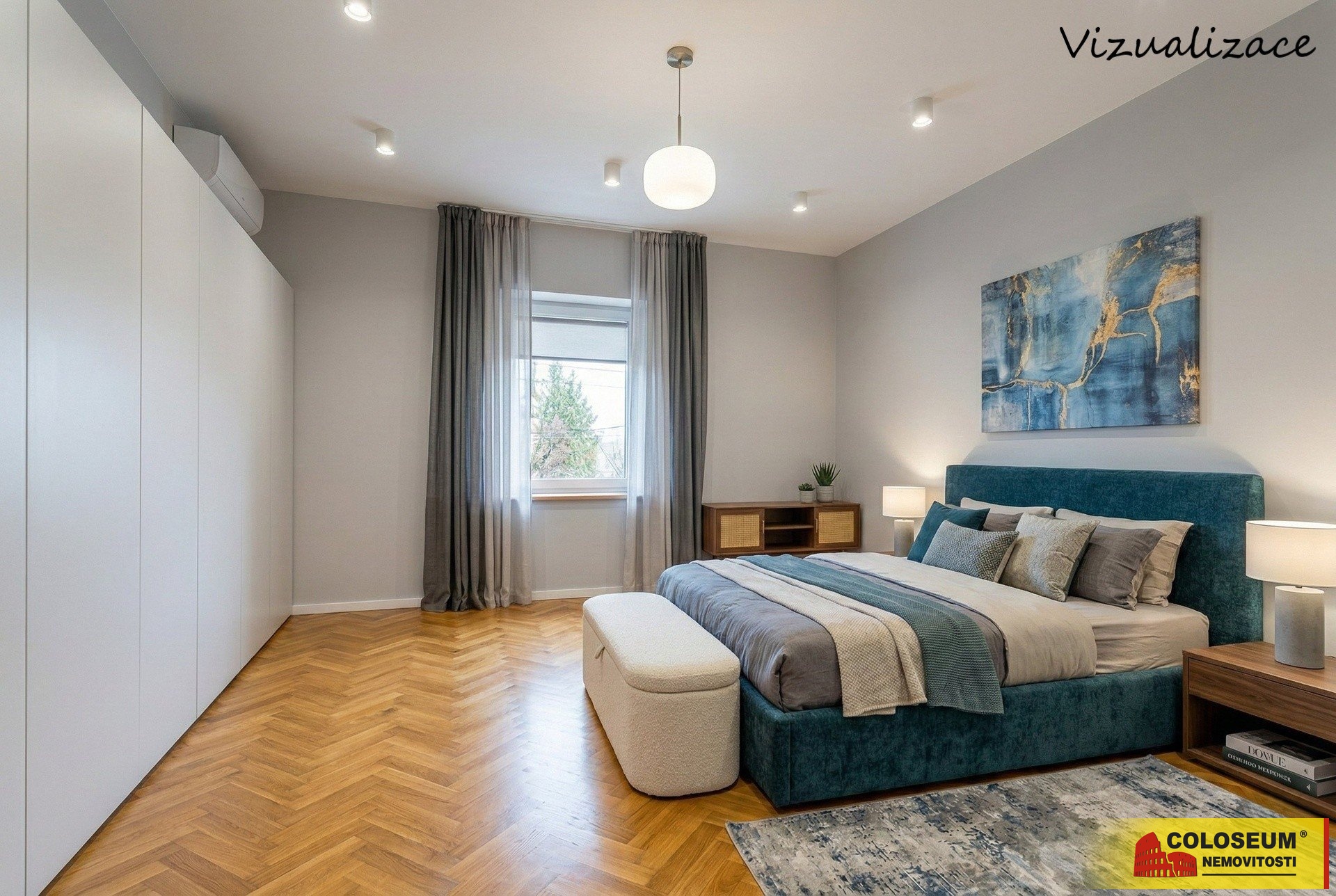 Vizualizace ložnice - Zastávka u Brna - prodej byt