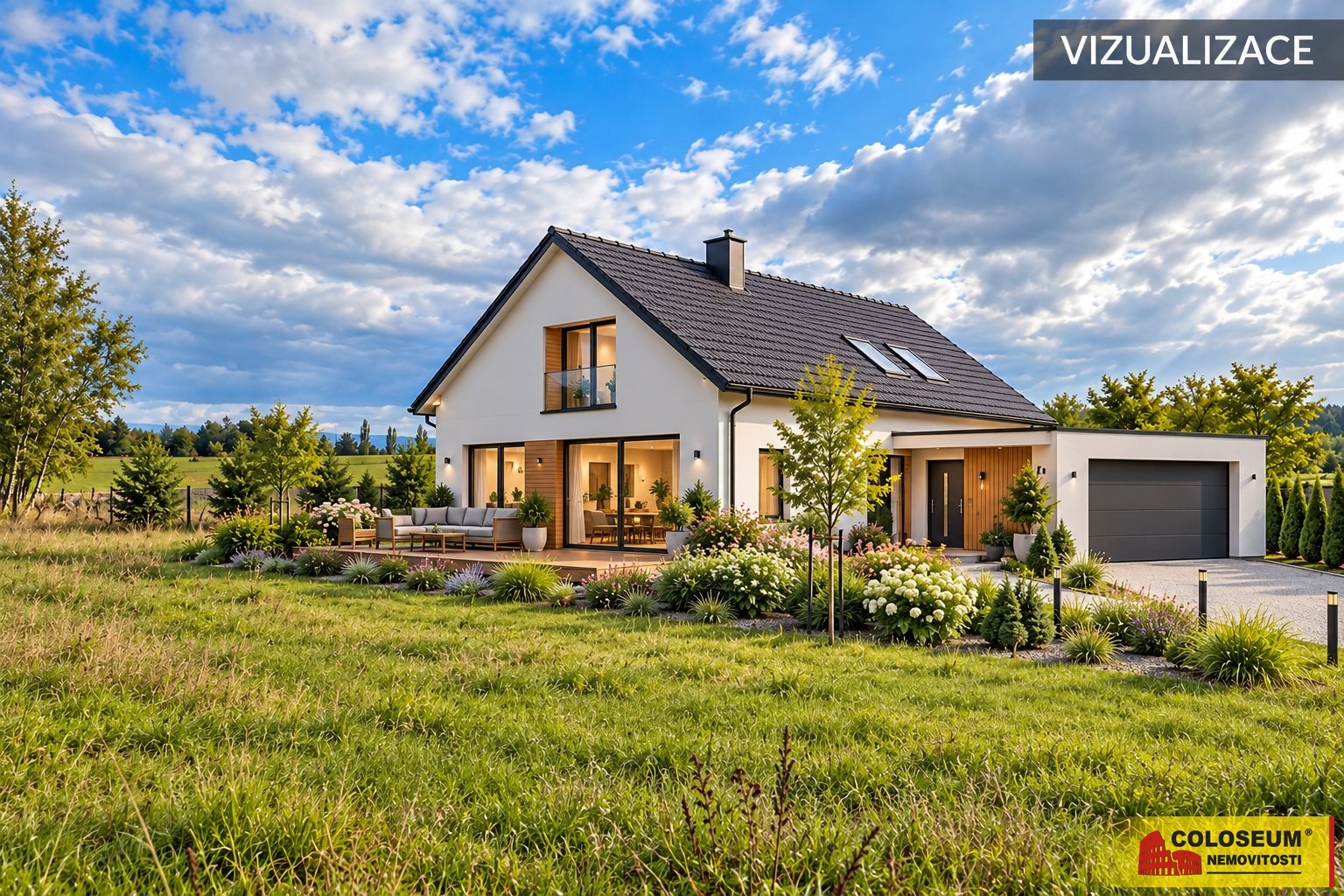 Pozemek vizualizace - Kunštát - prodej pozemku 
