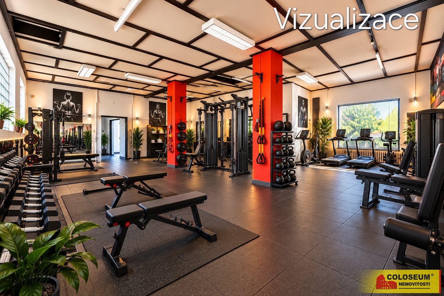 Vizualizace fitness centra – Boskovice - prodej ko