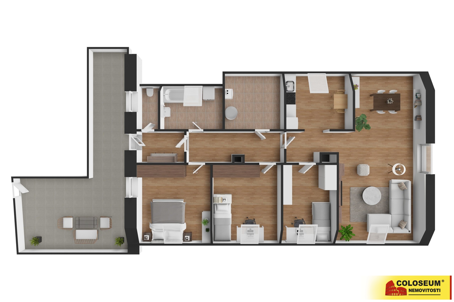 Půdorys - Moravský Krumlov - prodej podkrovního by