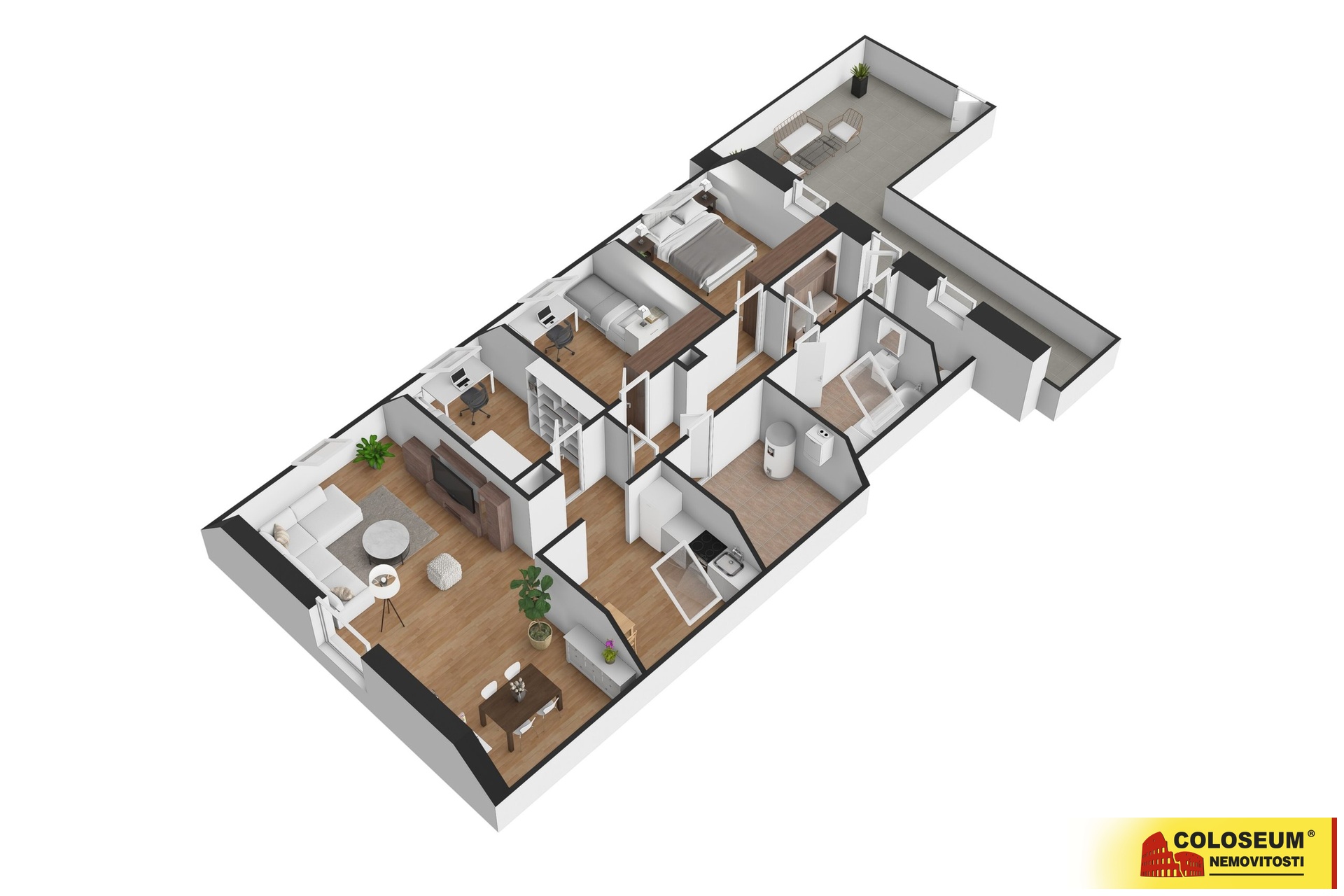 Půdorys - Moravský Krumlov - prodej podkrovního by