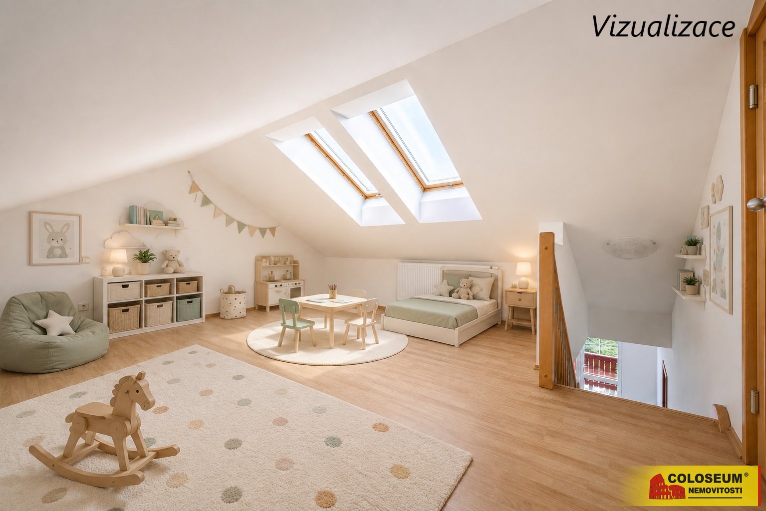 Vizualizace dětský pokoj -  Jedovnice - prodej byt