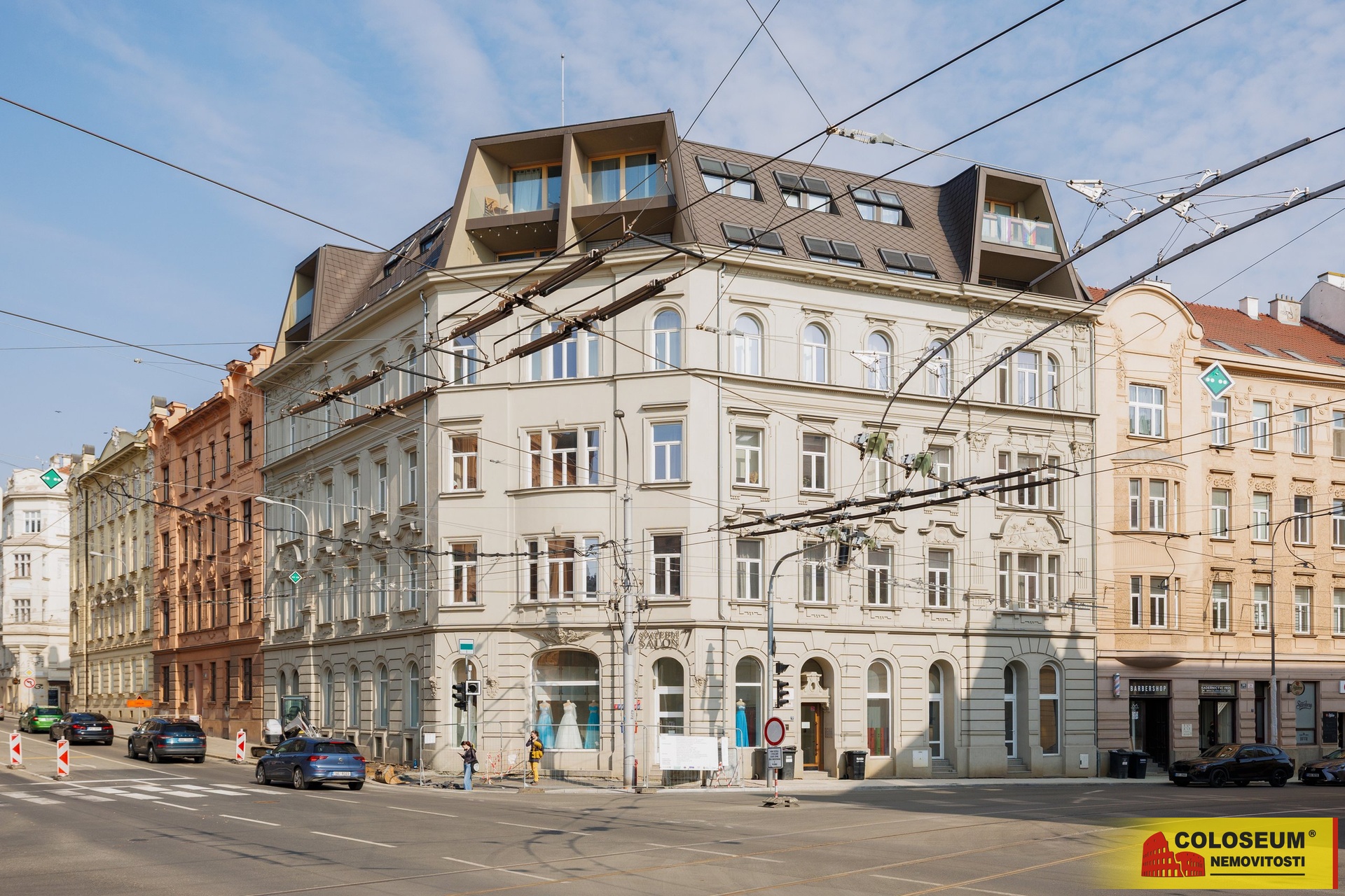 Pohled na dům z ulice - Brno - Veveří - prodej byt