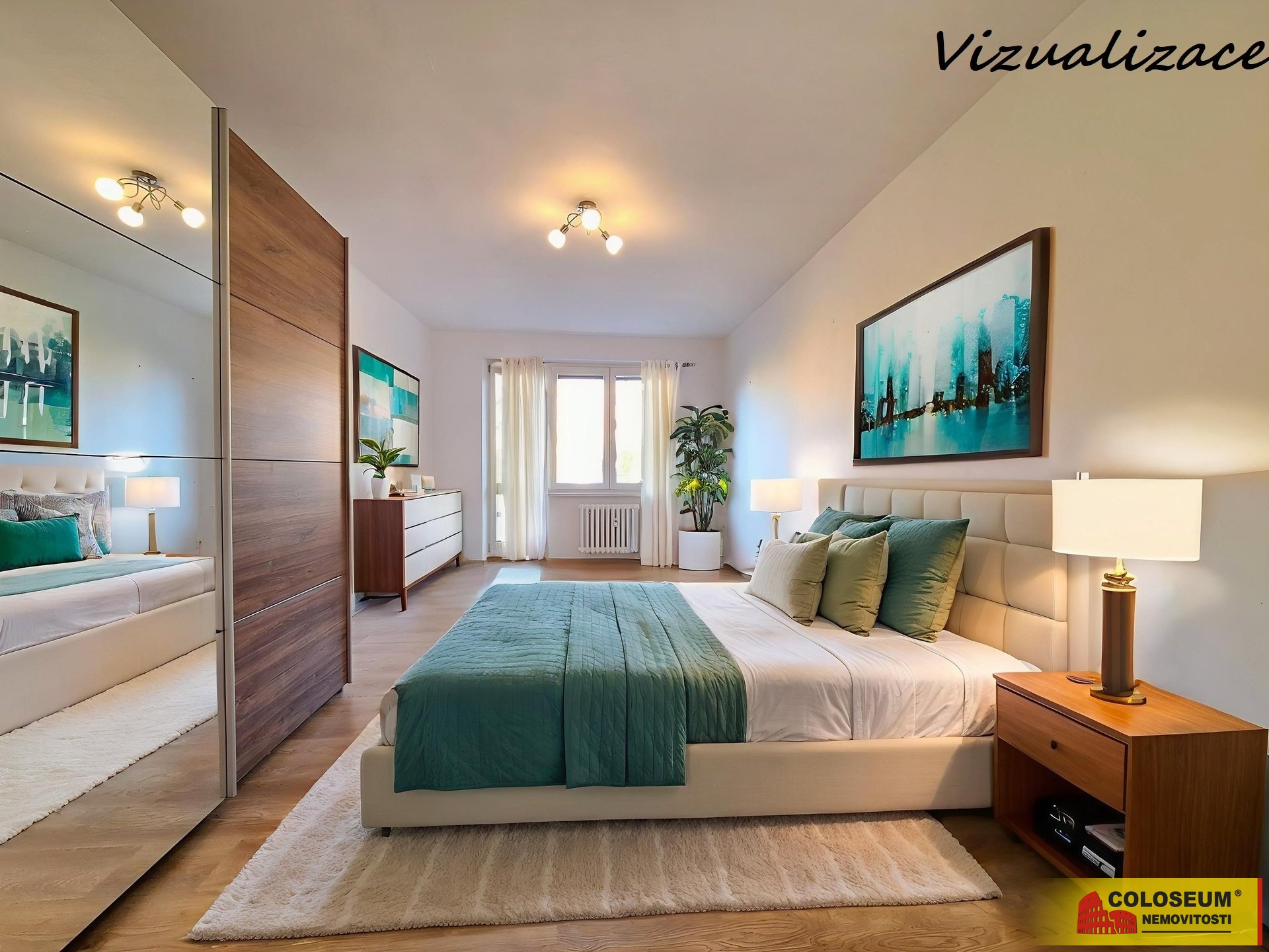 Vizualizace ložnice - Ostrava - Poruba - prodej by