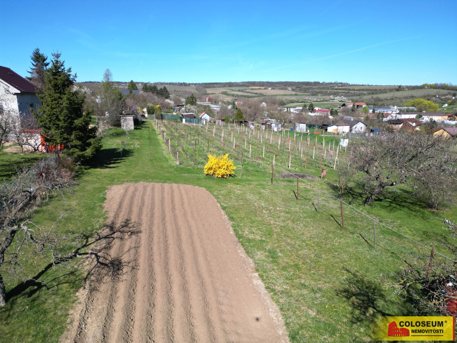 Celkový pohled - Sedlešovice - prodej pozemku