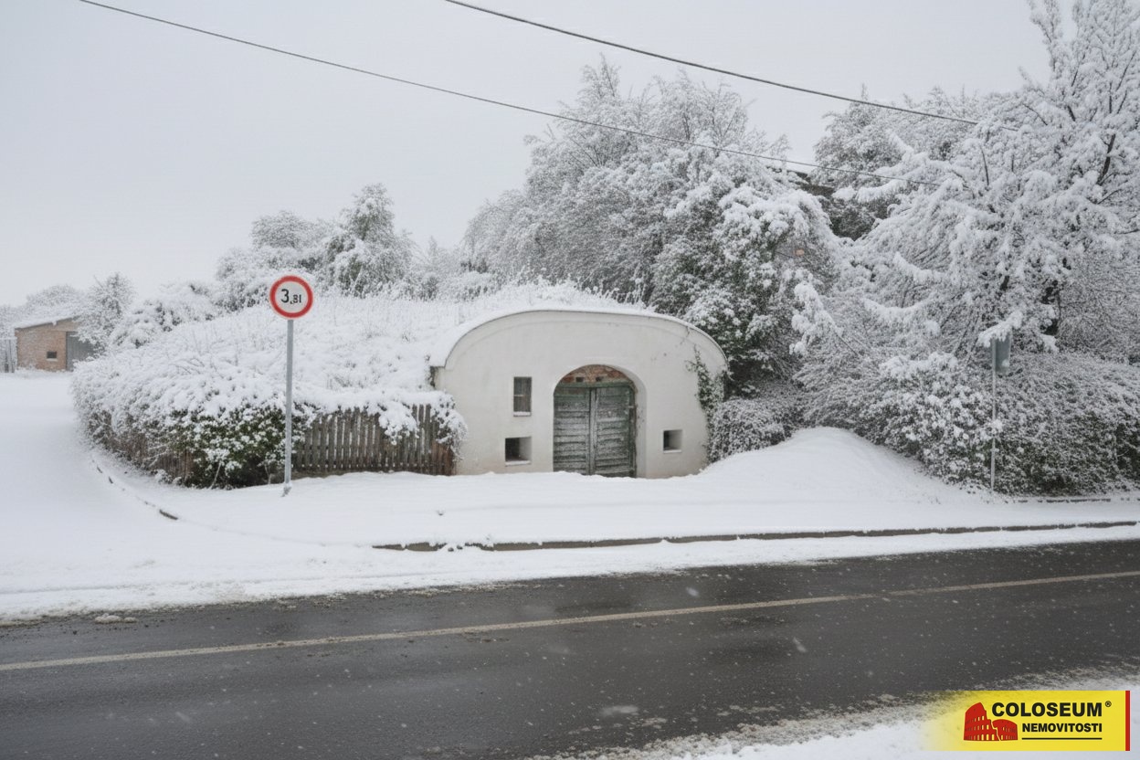 Pohled na vinný sklep z ulice - Hrušovany nad Jevi